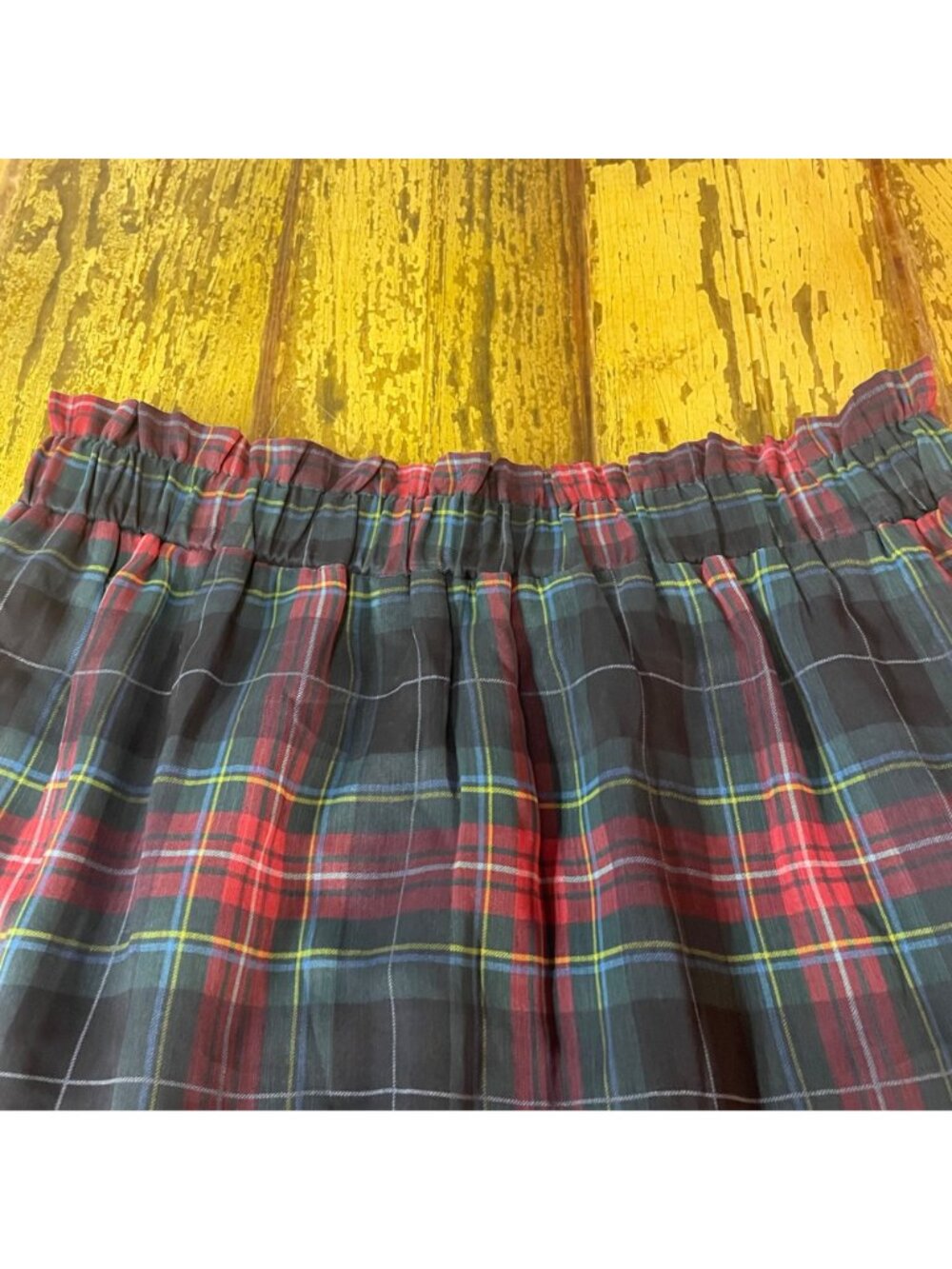 Vineyard Vines Tartan Plaid Ruffle Mini Skirt Sz MED Academia Preppy Holiday - Picture 3 of 6